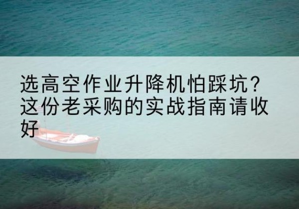 源城高空作业升降机厂家推荐-选高空作业升降机怕踩坑？这份老采购的实战指南请收好